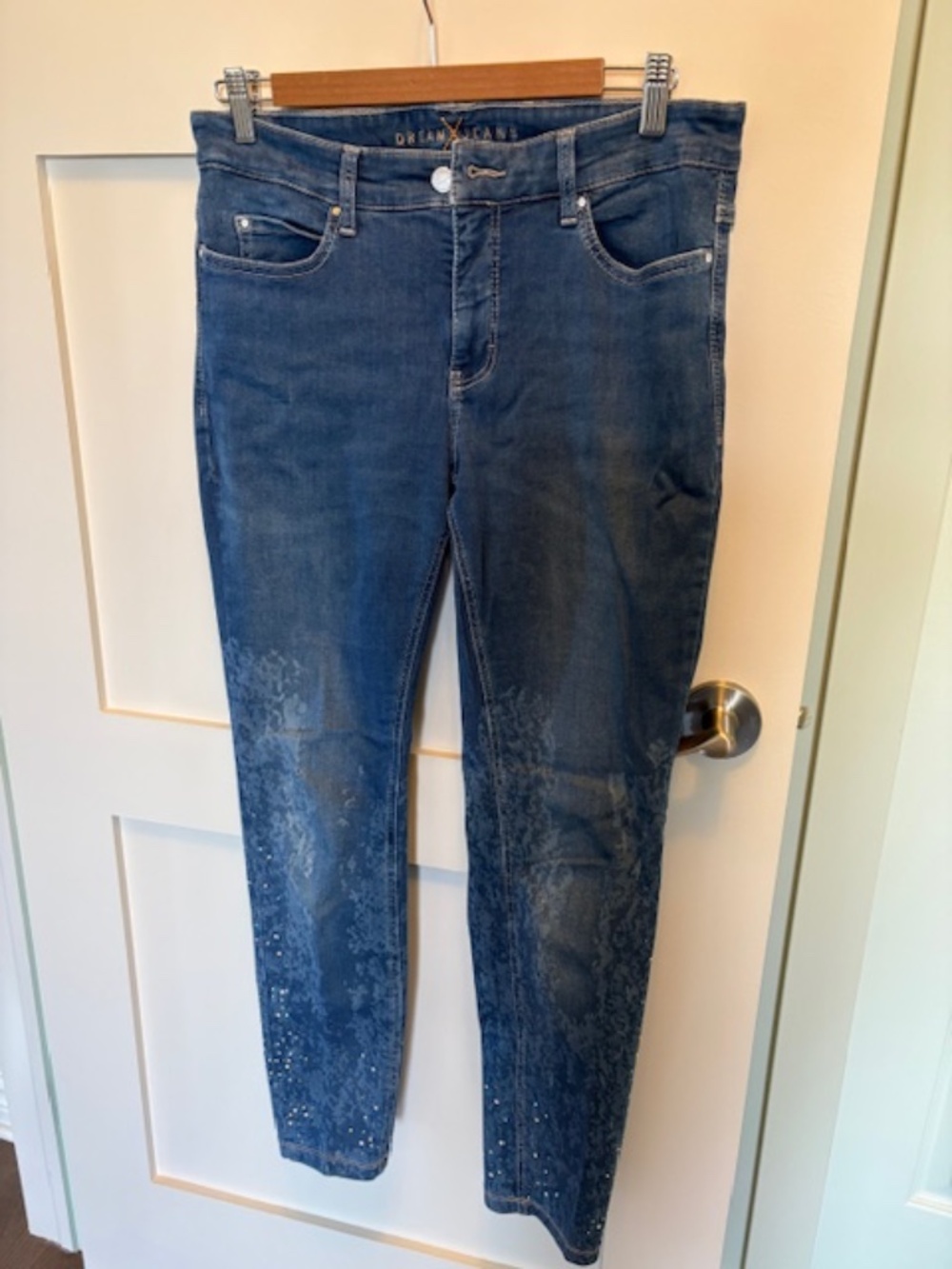 MAC DREAM SKINNY Paradise Glam jeans sz 40/28 - sz M/L with crystals